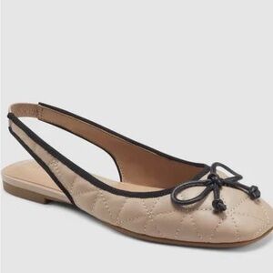 NEW Catarina Quilted Slingback Flat .Size 10
